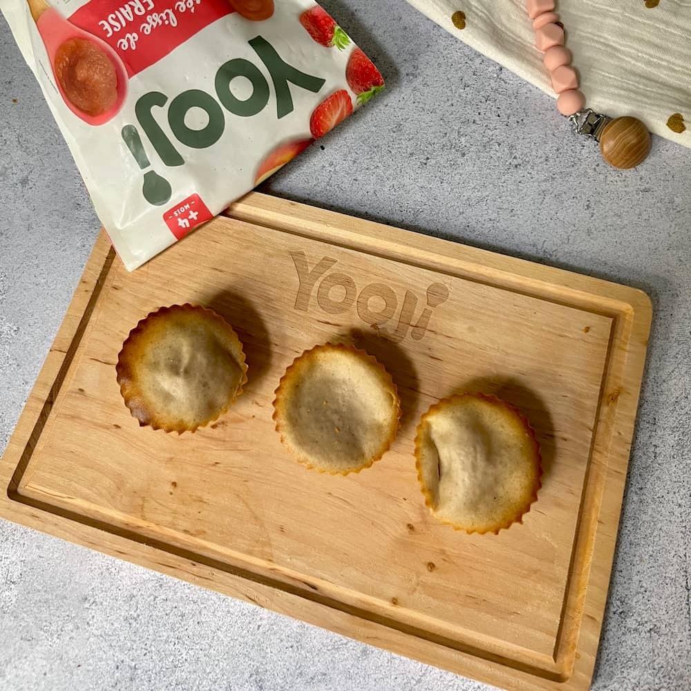 Muffins à la pomme et la fraise