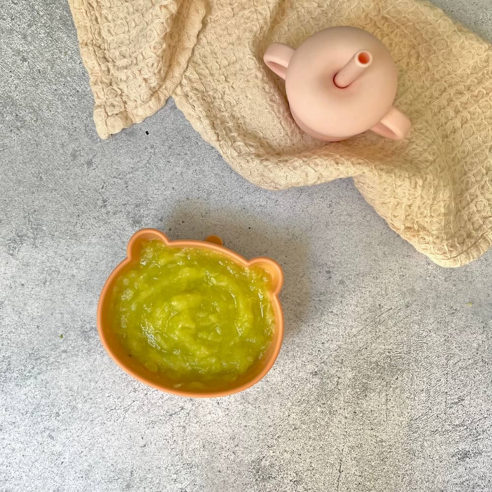 La première purée de courgettes