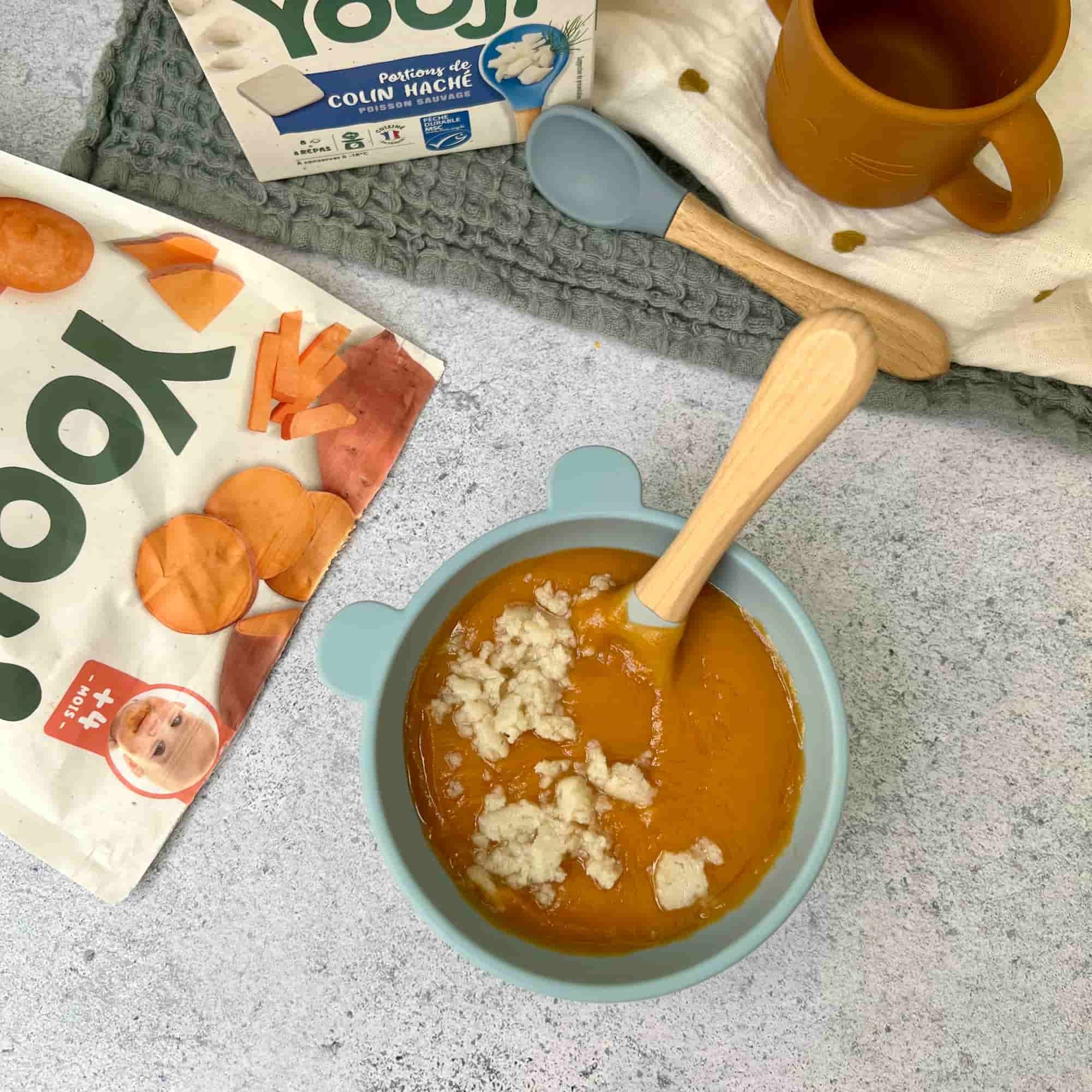 Purée patate douce et colin   