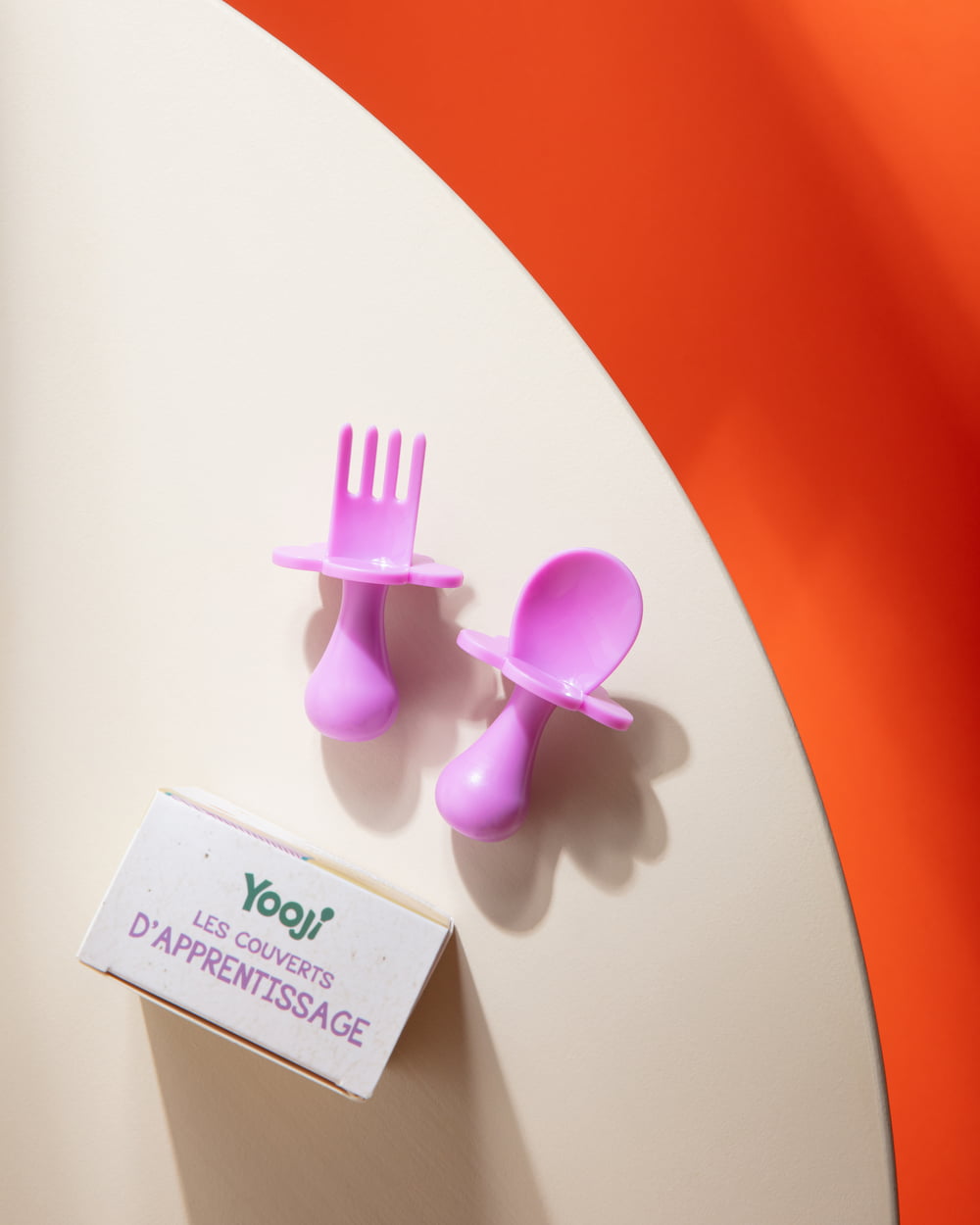 Couverts d\'apprentissage bébé - violet