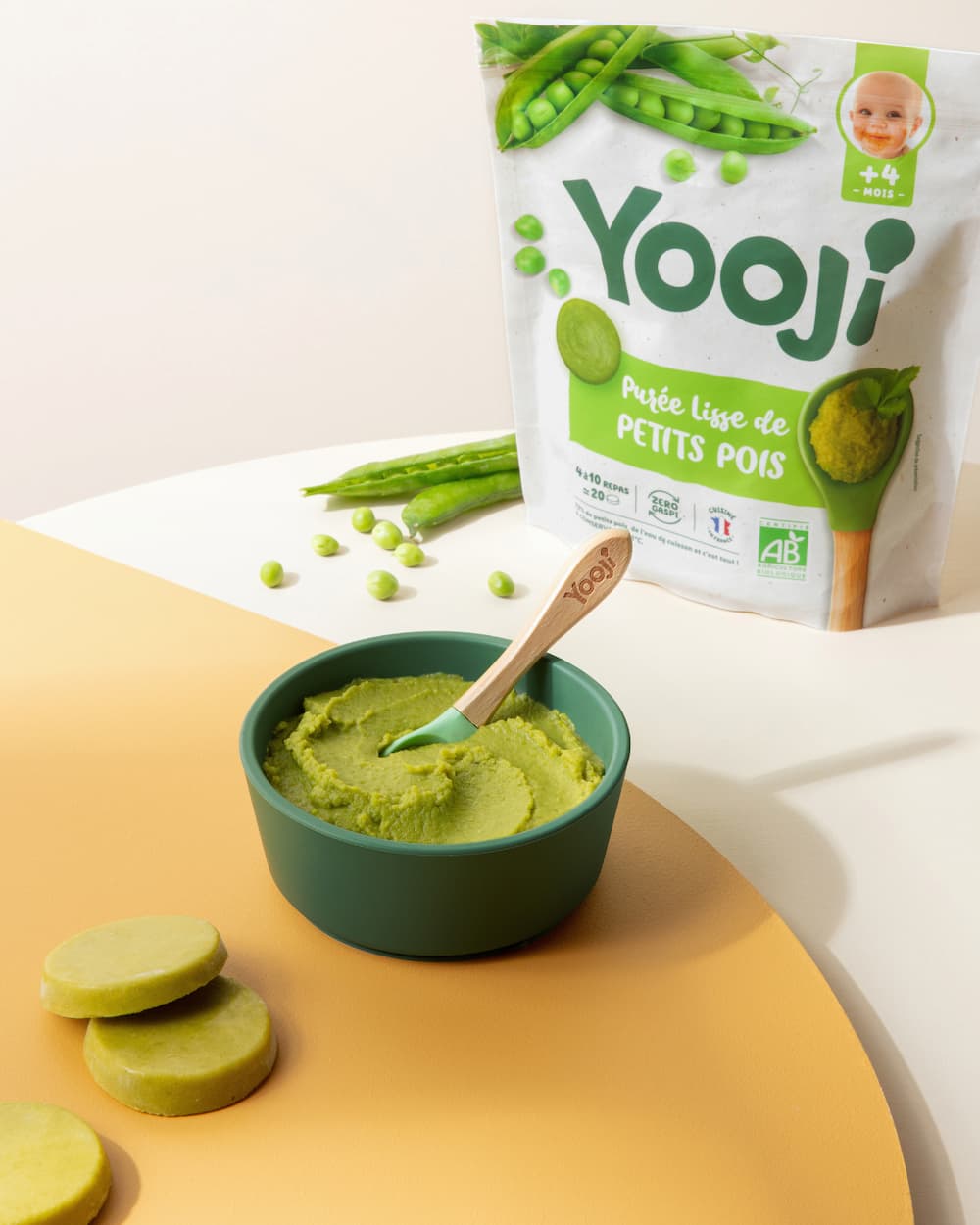Purée lisse de petit pois