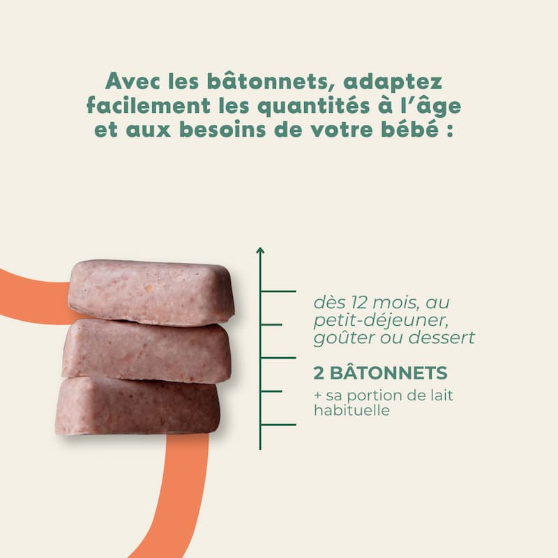 Bâtonnets à manger-main de fruits