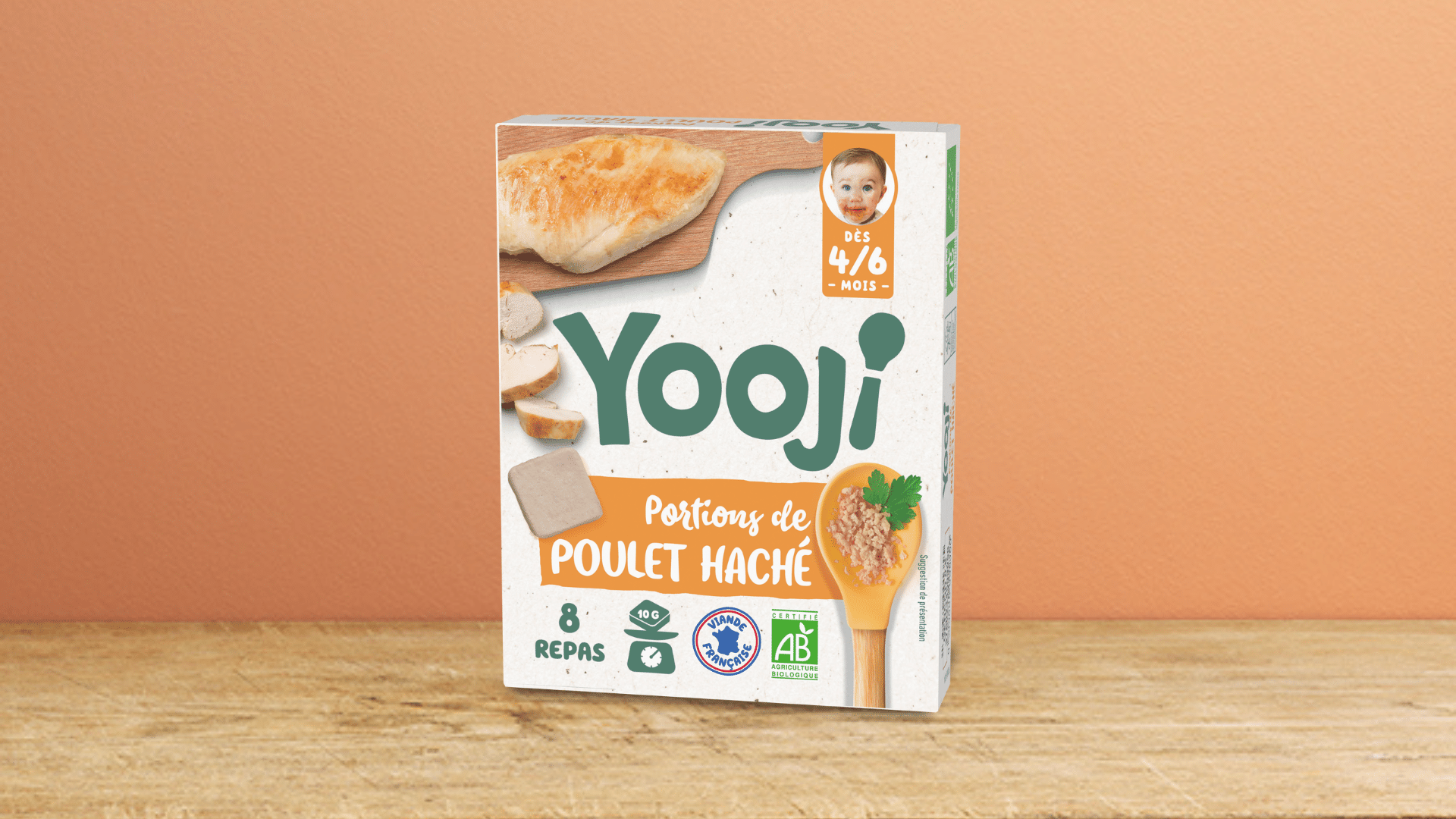 Portions de Poulet Bio haché