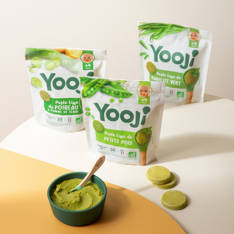Purées lisses de légumes verts