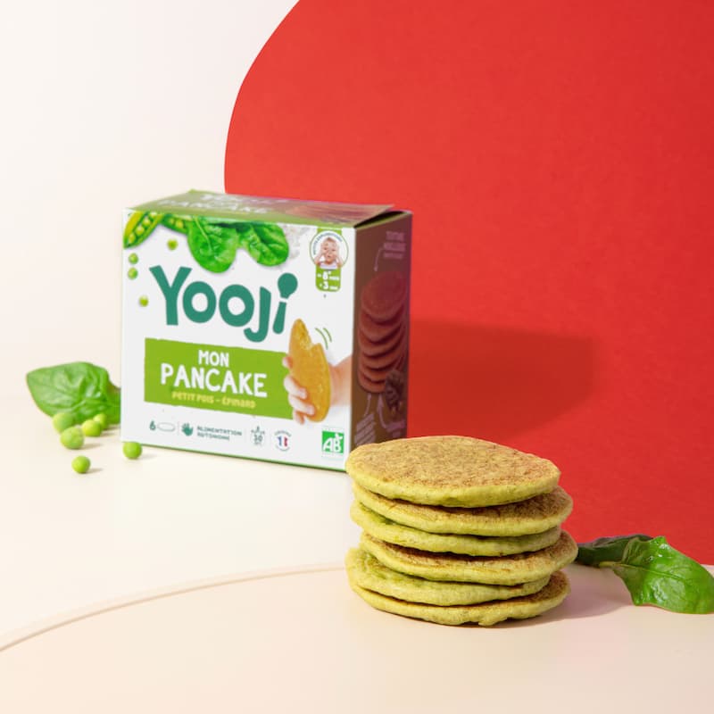 Pancakes : Petit pois, épinard