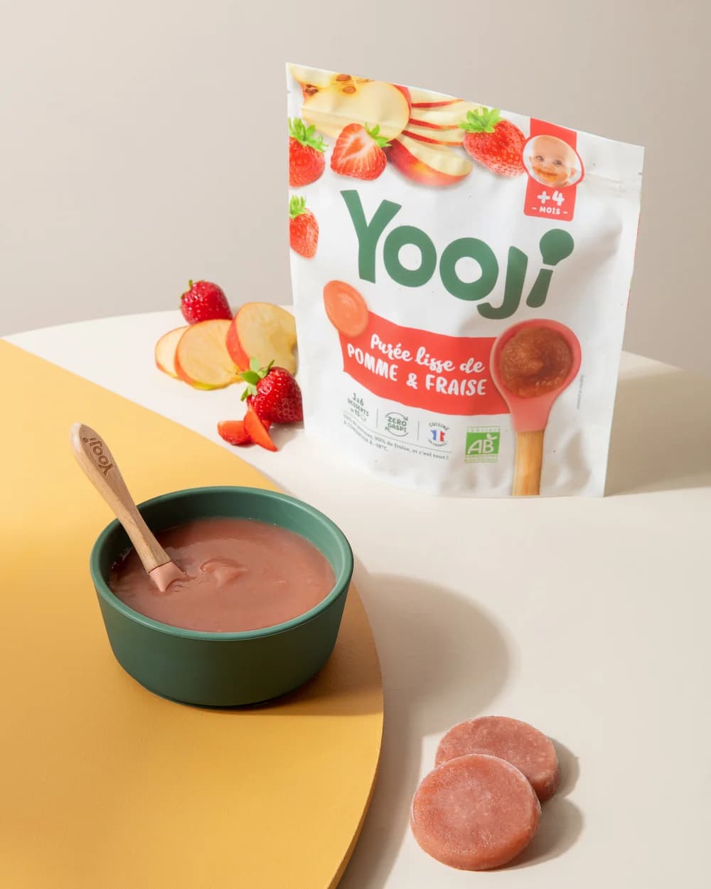 Purée lisse de Pomme et fraise