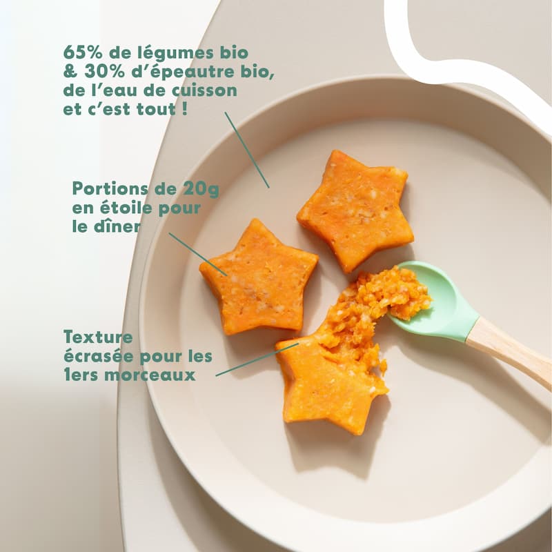 P\'tit Dîner : Carotte, patate douce, épeautre