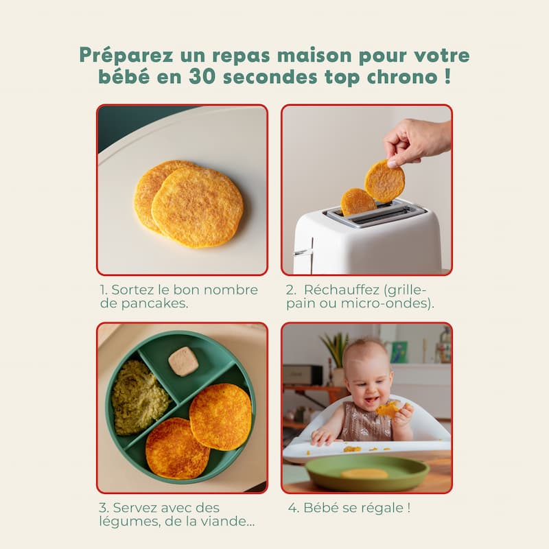 Pancakes : Carotte, maïs