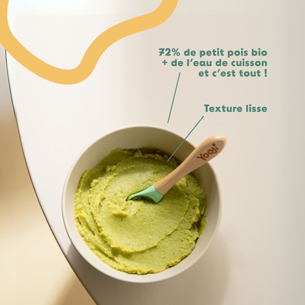 Purée lisse de petit pois